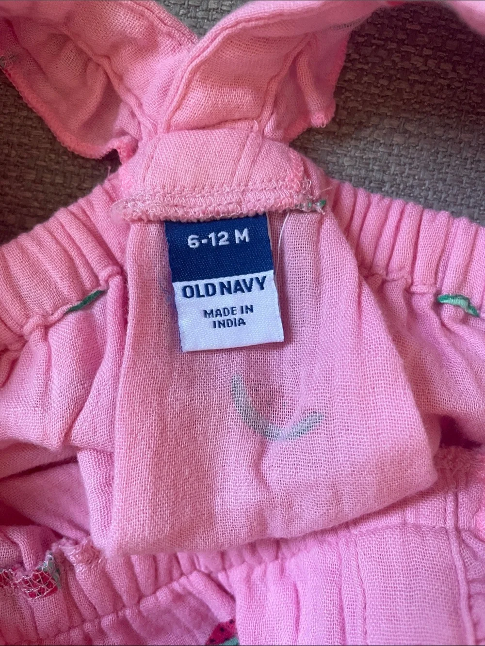 Old Navy Pink Watermelon Baby Romper